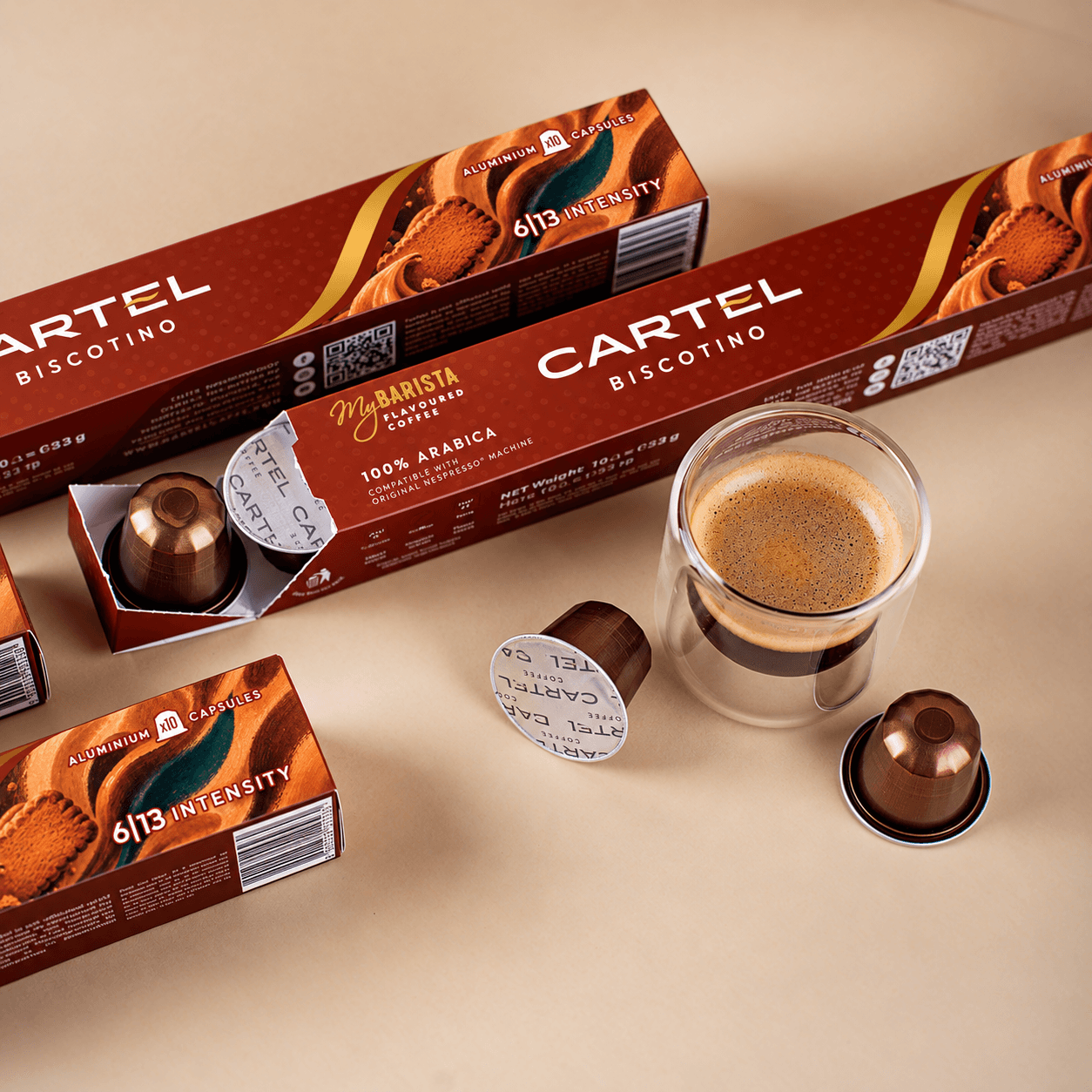 CARTEL Biscotto – Capsule - Compatibile cu aparatele Nespresso® Original